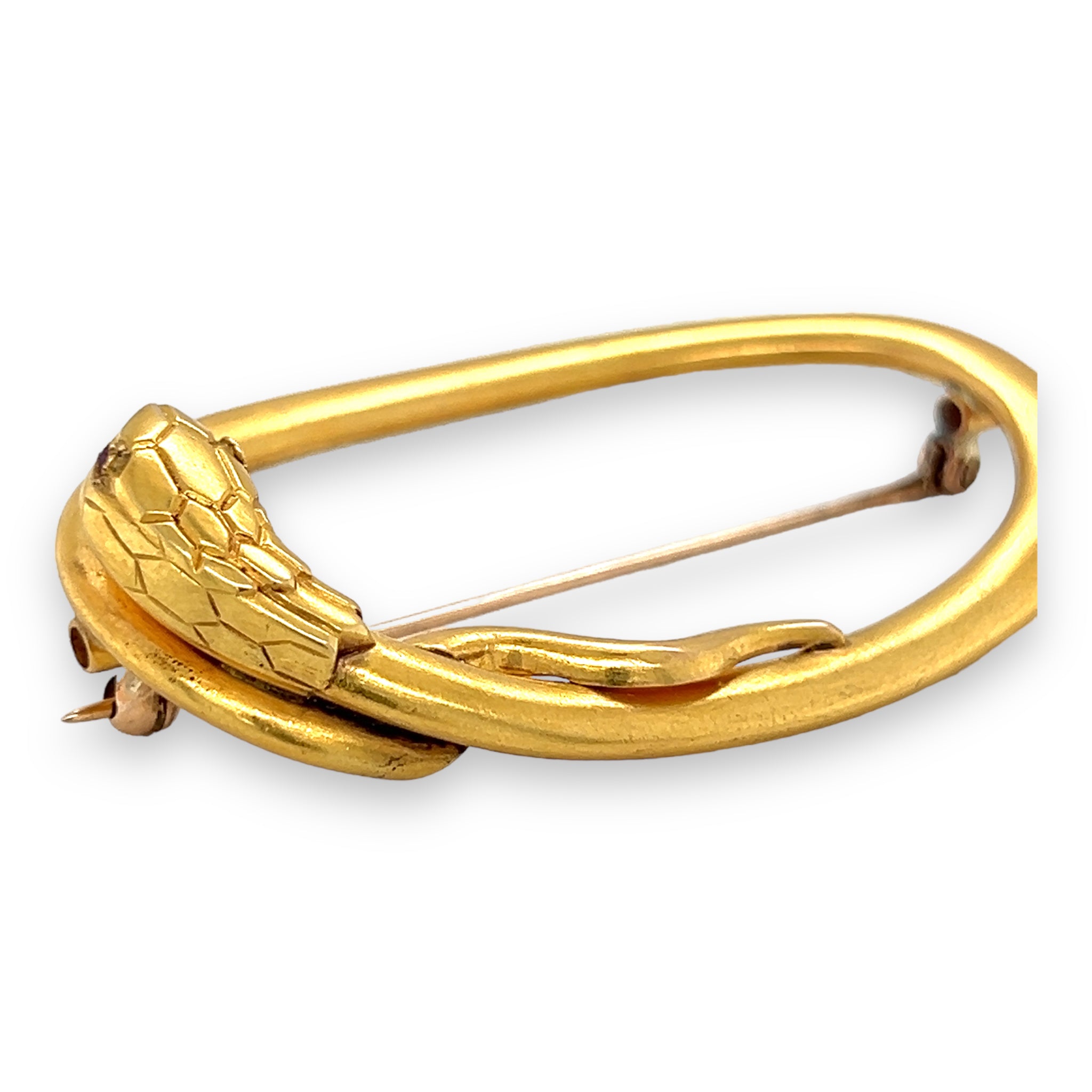 Victorian 18ct Gold Snake Brooch - Wildsmith Jewellery