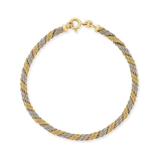 Vintage 18ct Yellow & White Gold Necklace & Bracelet