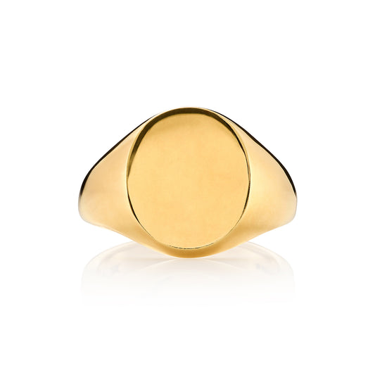 18ct 16 x 13 Extra Heavyweight Oxford Oval Signet Ring