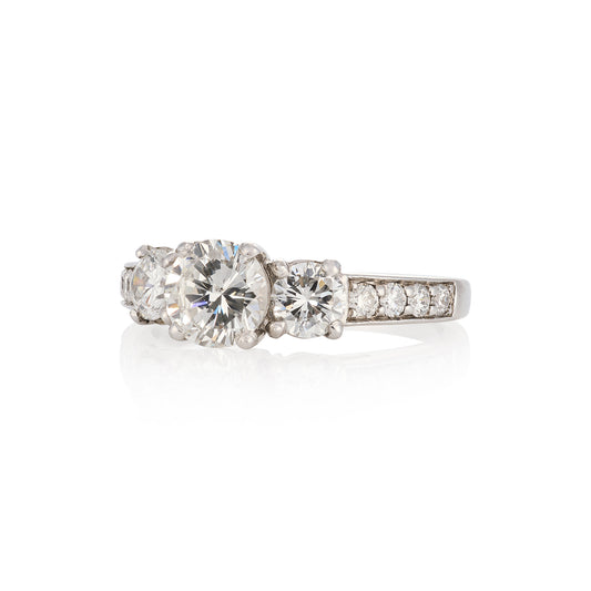 Diamond Three Stone Engagement Ring