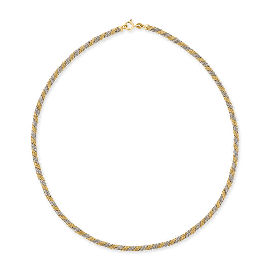 Vintage 18ct Yellow & White Gold Necklace & Bracelet