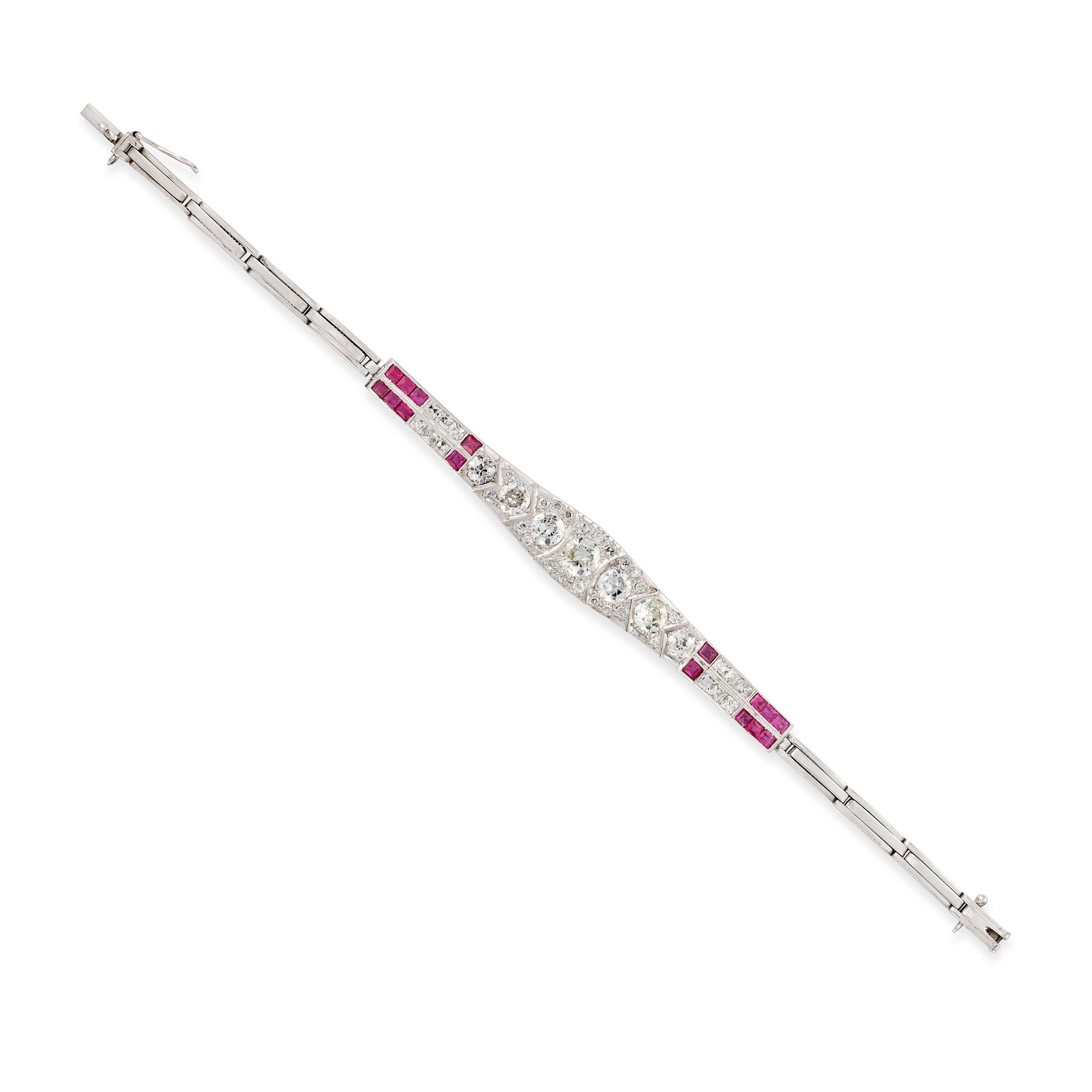 1930's Ruby & Diamond Bracelet - Wildsmith Jewellery