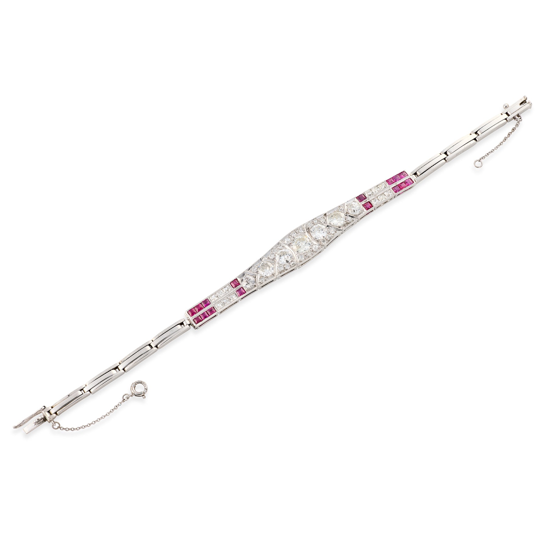 1930's Ruby & Diamond Bracelet - Wildsmith Jewellery