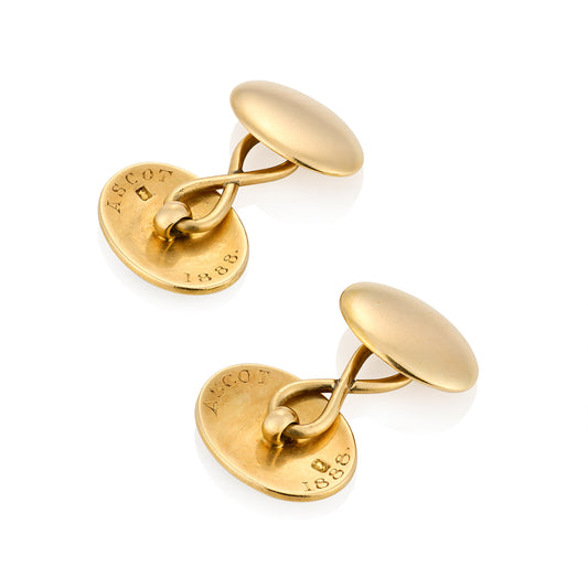 Victorian Royal Ascot Enamel Cufflinks - Wildsmith Jewellery
