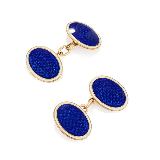 Victorian 18ct Gold & Enamel Cufflinks