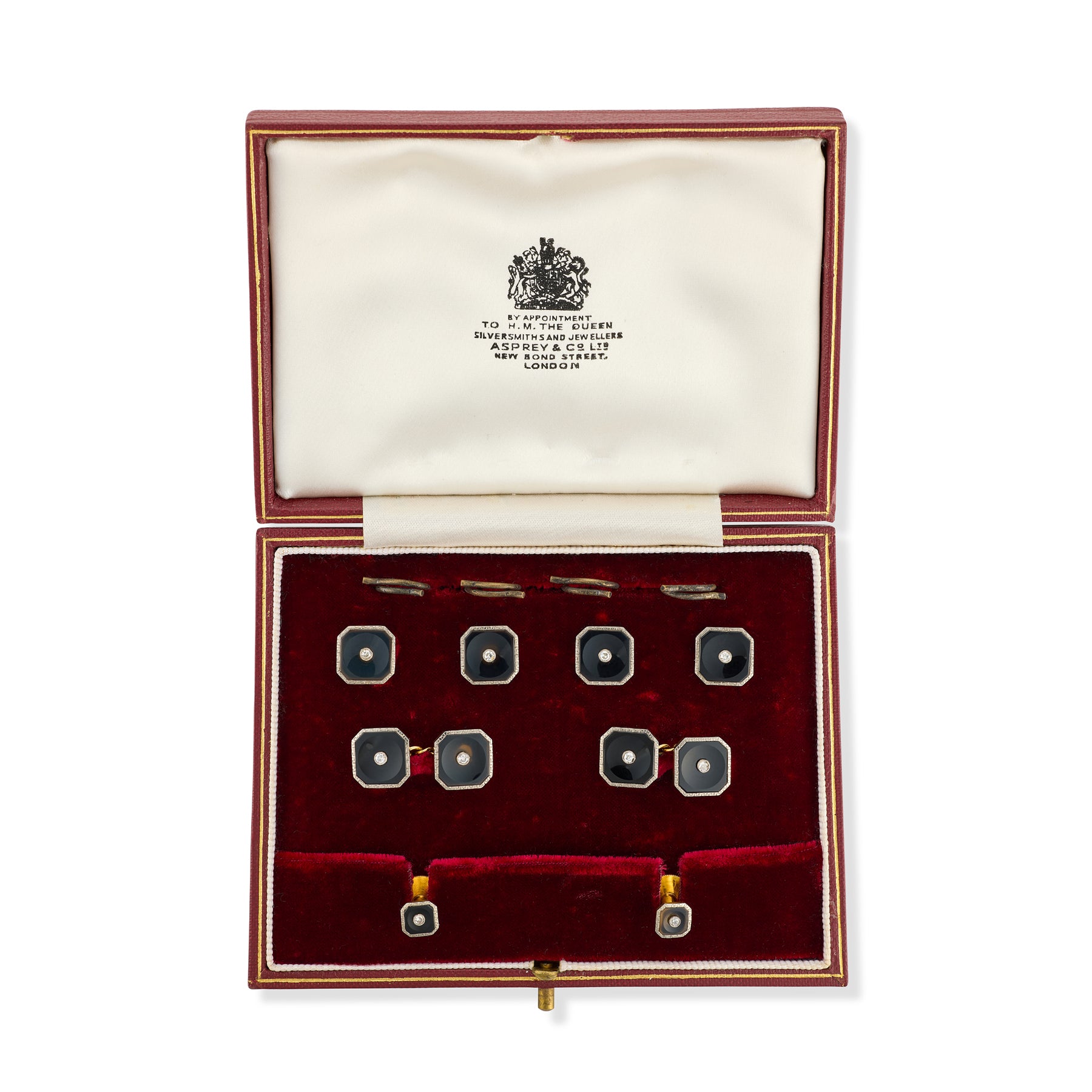 Art Deco Onyx & Diamond Dress Set - Wildsmith Jewellery