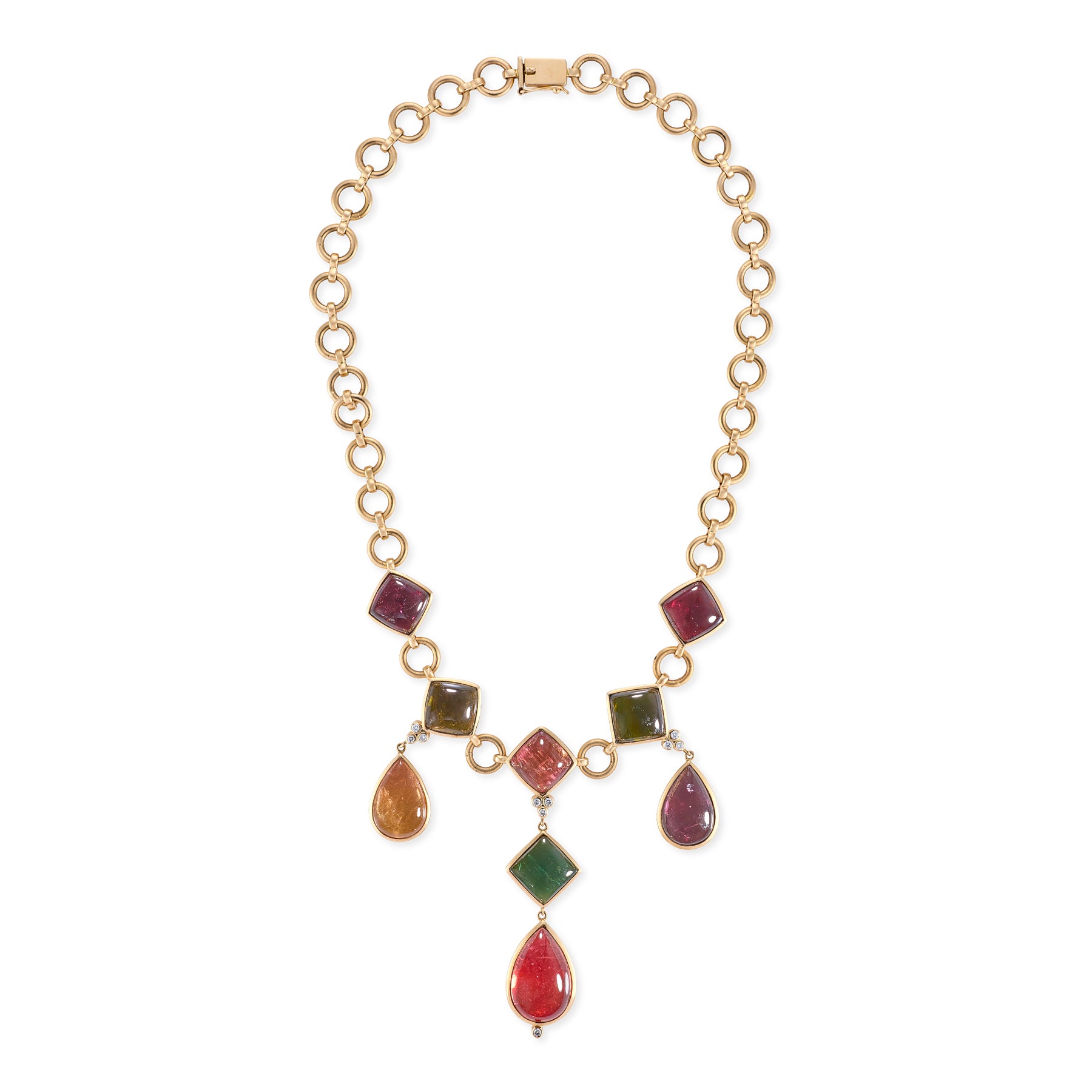 Vintage Tourmaline & Diamond Demi-Parure - Wildsmith Jewellery