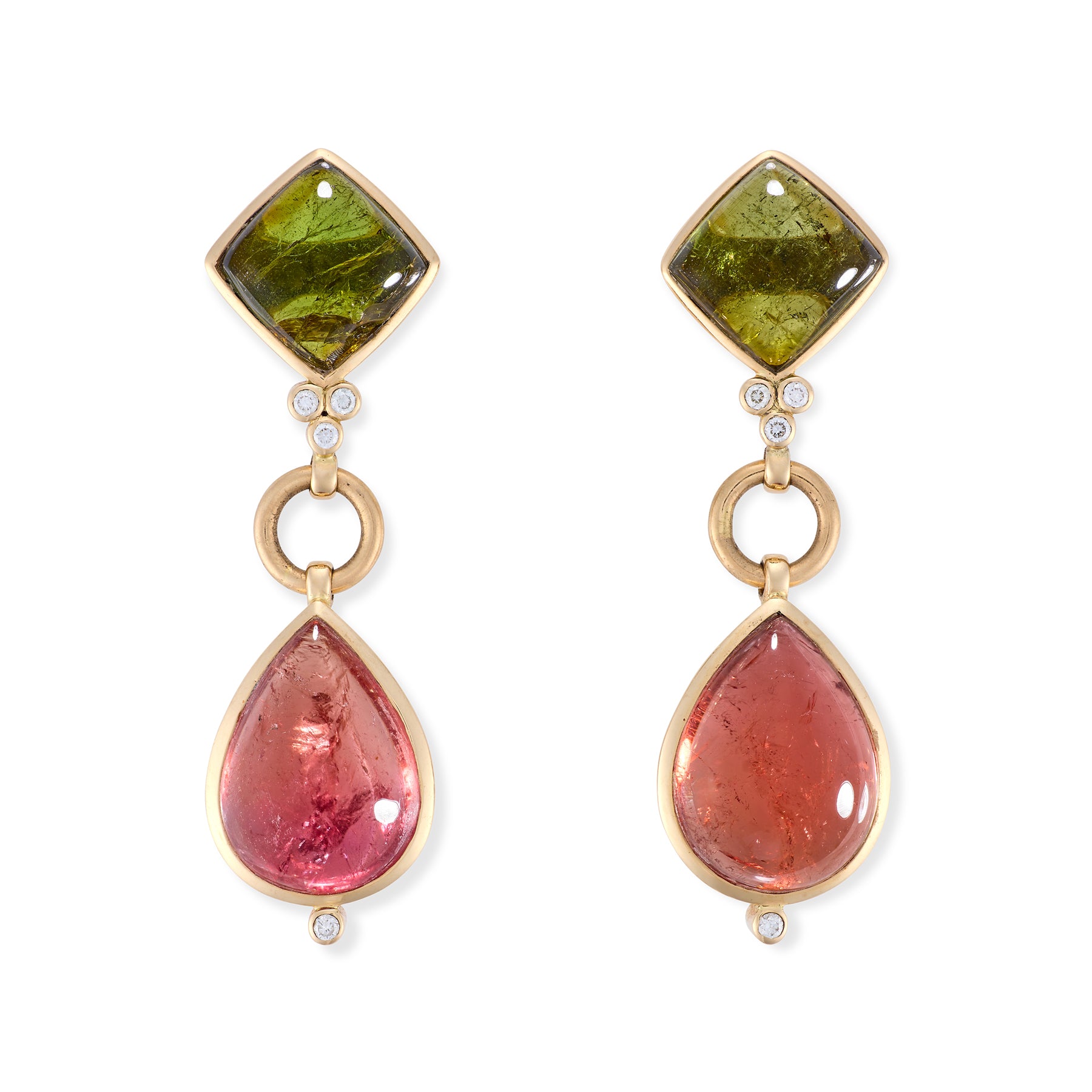 Vintage Tourmaline & Diamond Demi-Parure - Wildsmith Jewellery