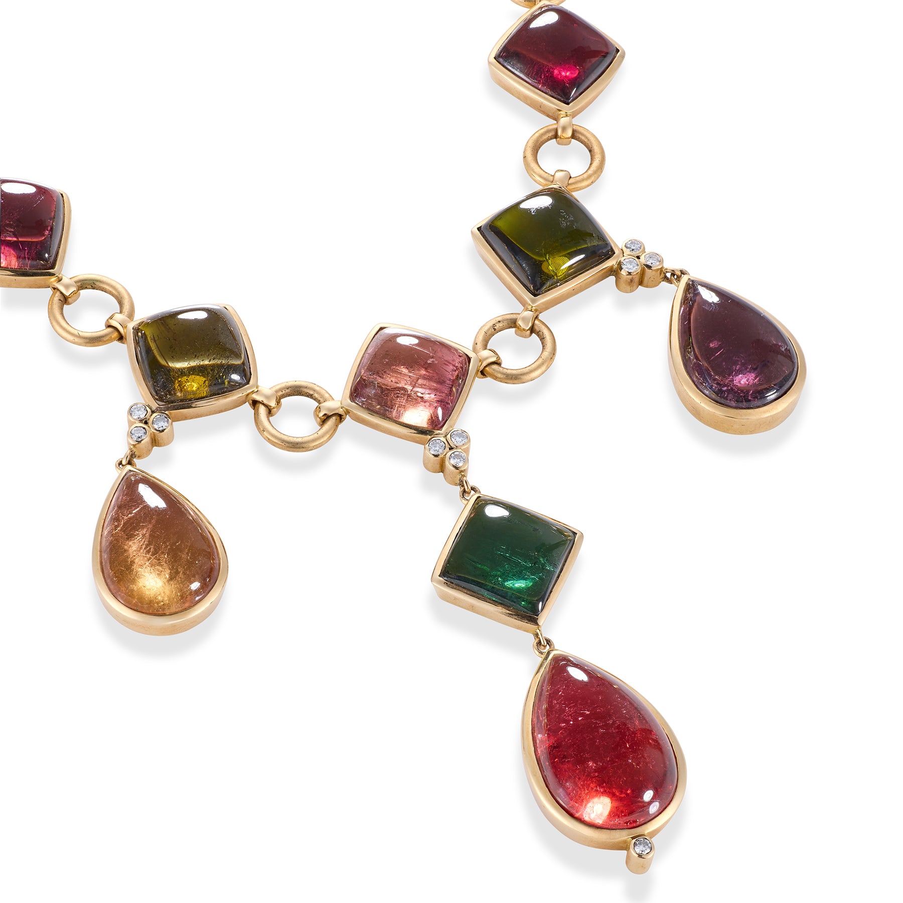 Vintage Tourmaline & Diamond Demi-Parure - Wildsmith Jewellery