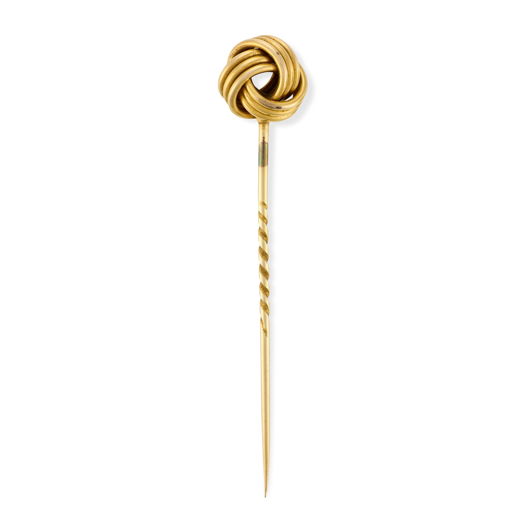 Victorian 18ct Gold Lovers Knot Stickpin - Wildsmith Jewellery