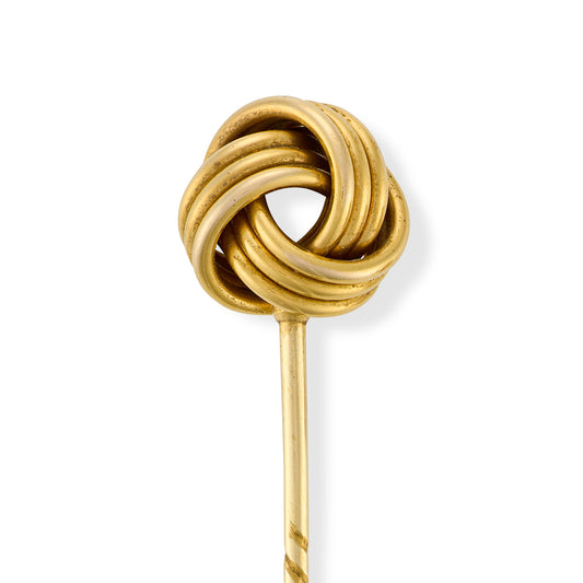Victorian 18ct Gold Lovers Knot Stickpin - Wildsmith Jewellery
