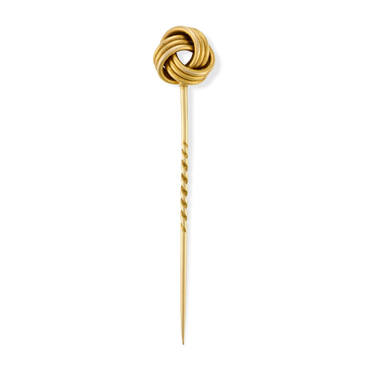 Victorian 18ct Gold Lovers Knot Stickpin - Wildsmith Jewellery