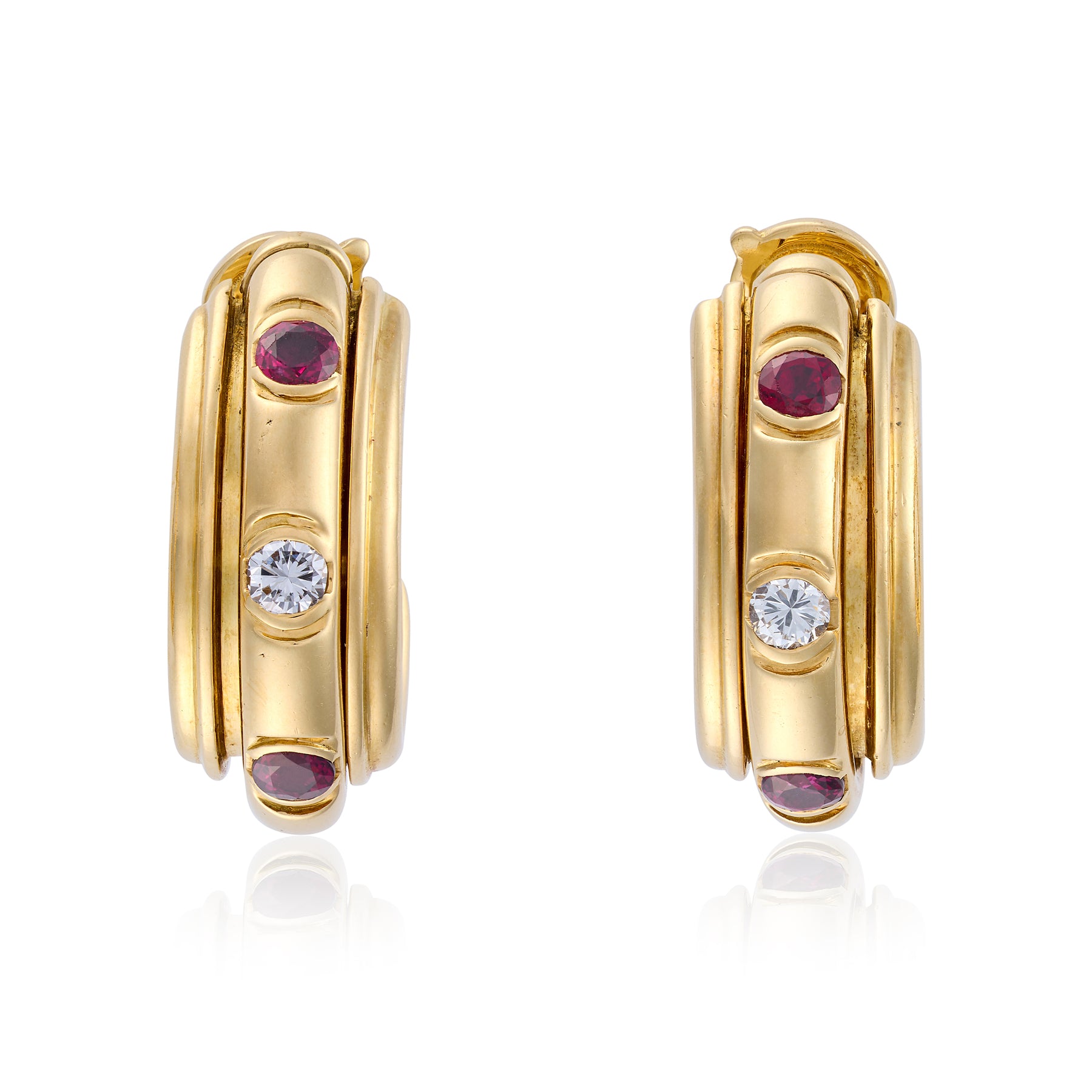 Vintage Piaget Ruby & Diamond "Possession" Earrings
