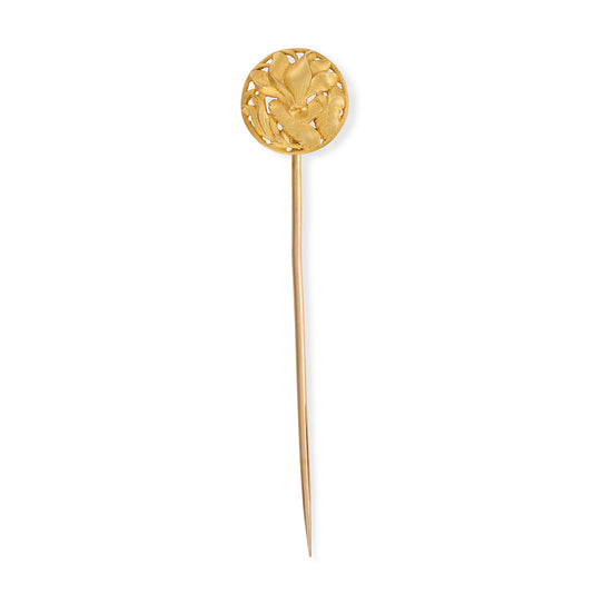 Art Nouveau Floral Stickpin by Albert Clericetti