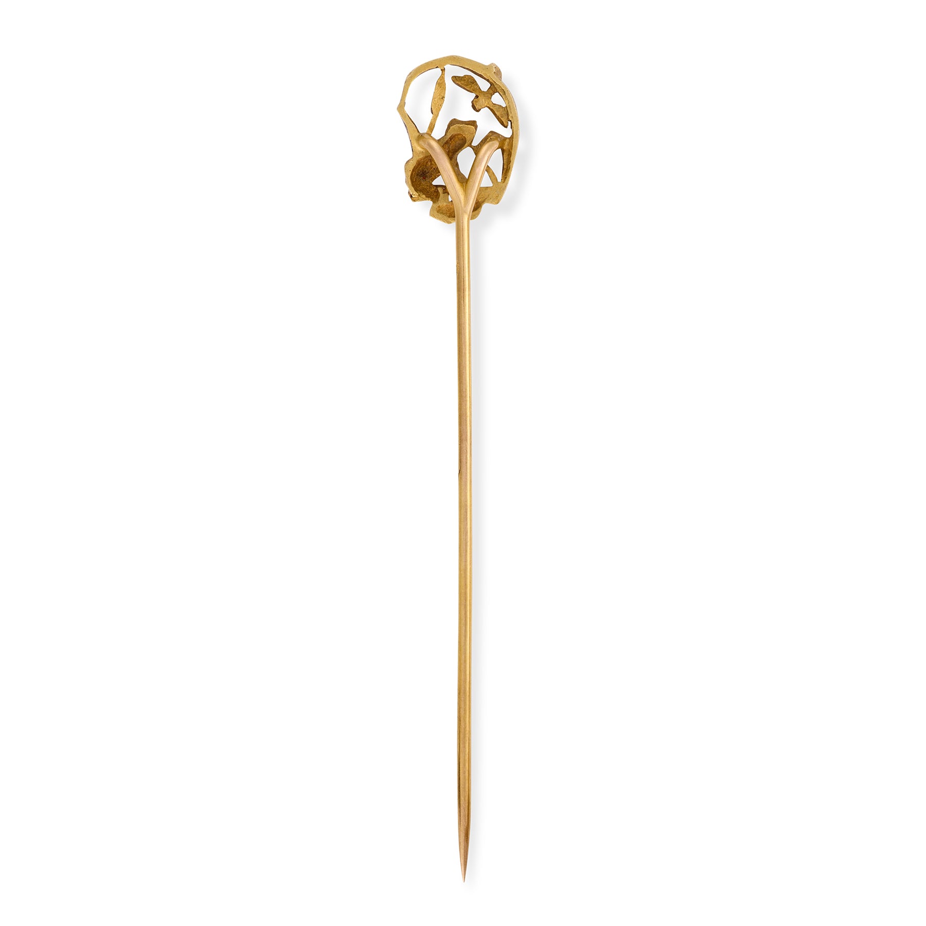 Art Nouveau Frog Stickpin, French