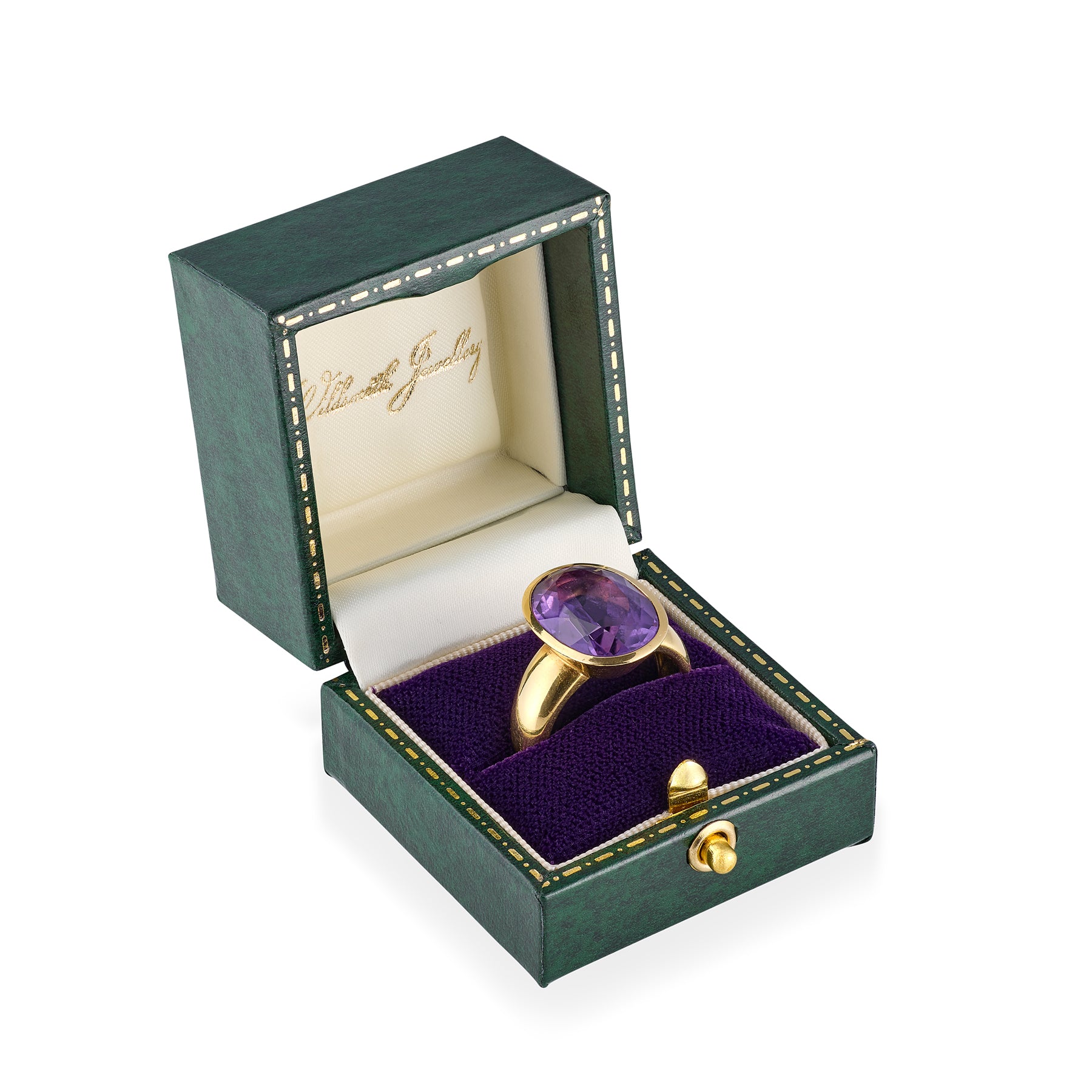18ct Gold & Amethyst Ring