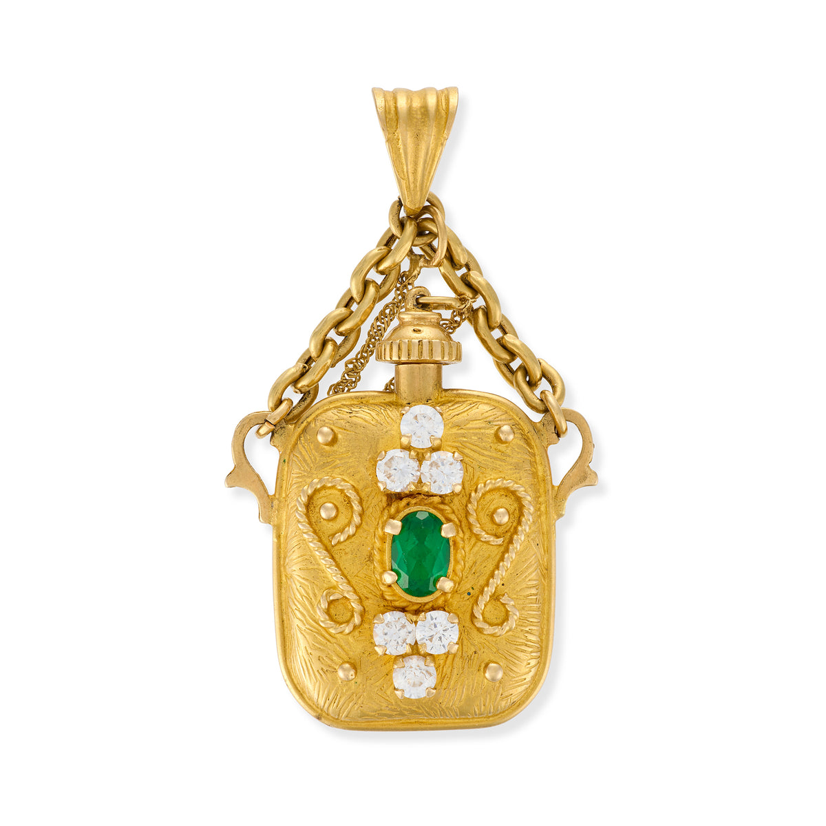 18ct Gold Scent Bottle Pendant