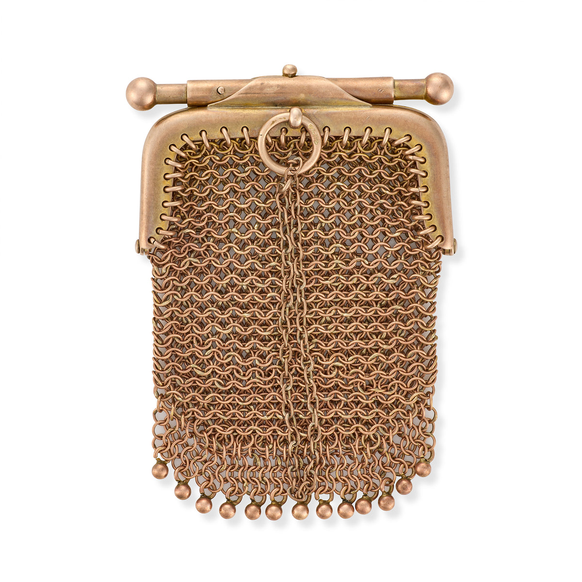 Edwardian 9ct Gold Mesh Coin Purse, c.1900–1910