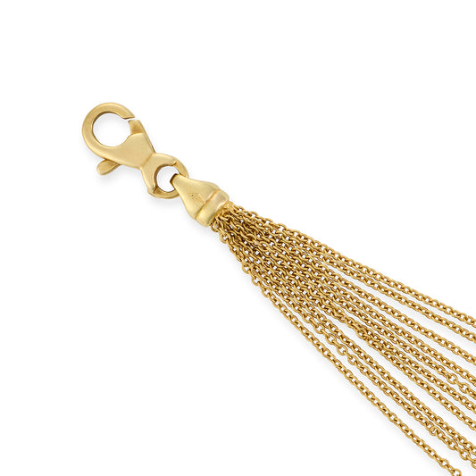 Vintage Italian 18ct Gold Multi-Strand Trace Link Necklace, c.1980