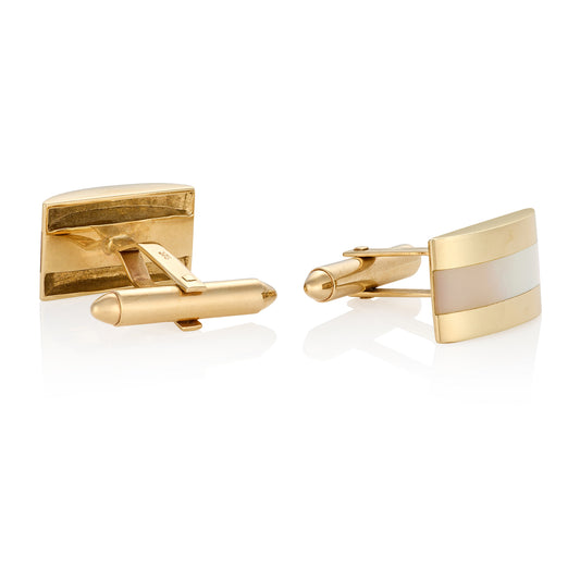 9ct Gold & Mother of Pearl Cufflinks
