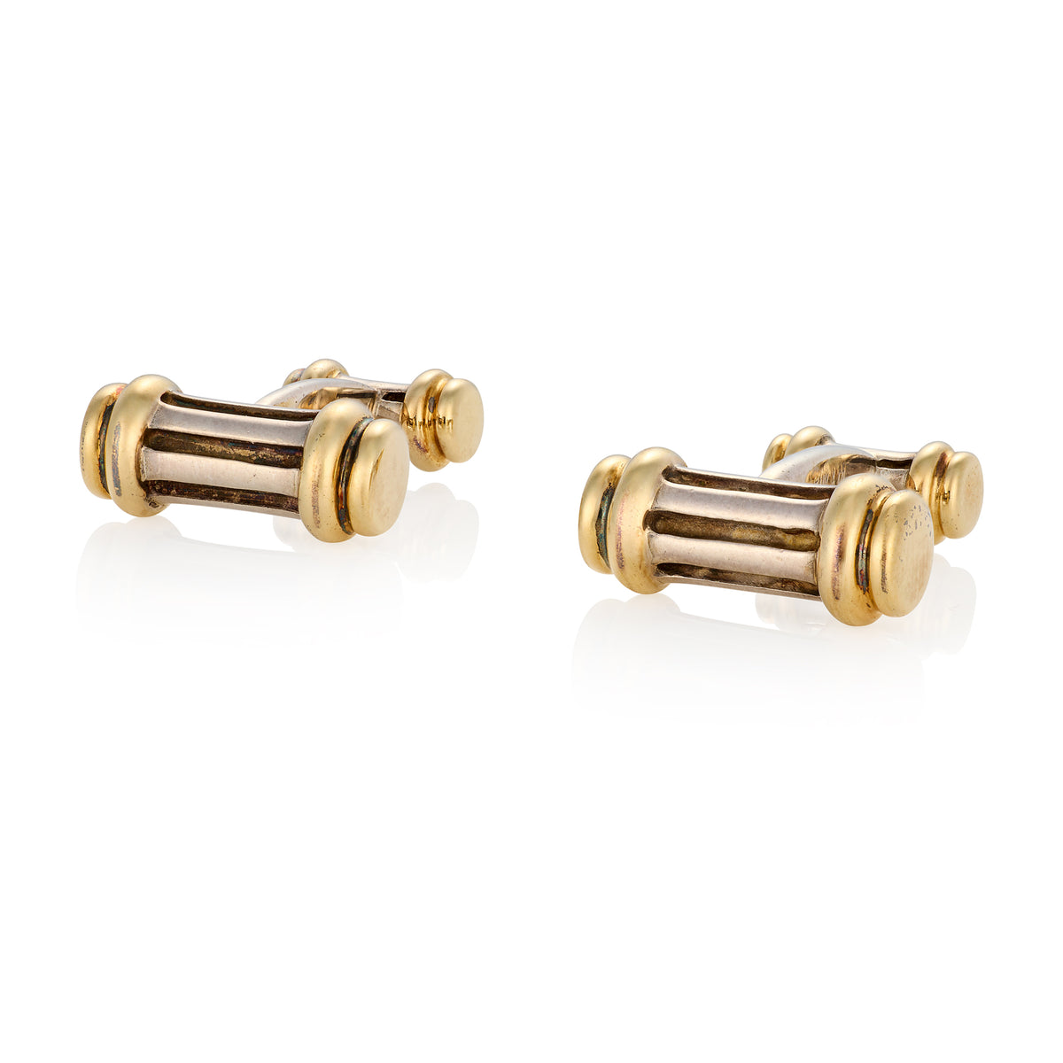 Tiffany & Co. 18ct Gold & Sterling Silver Cufflinks, 2003