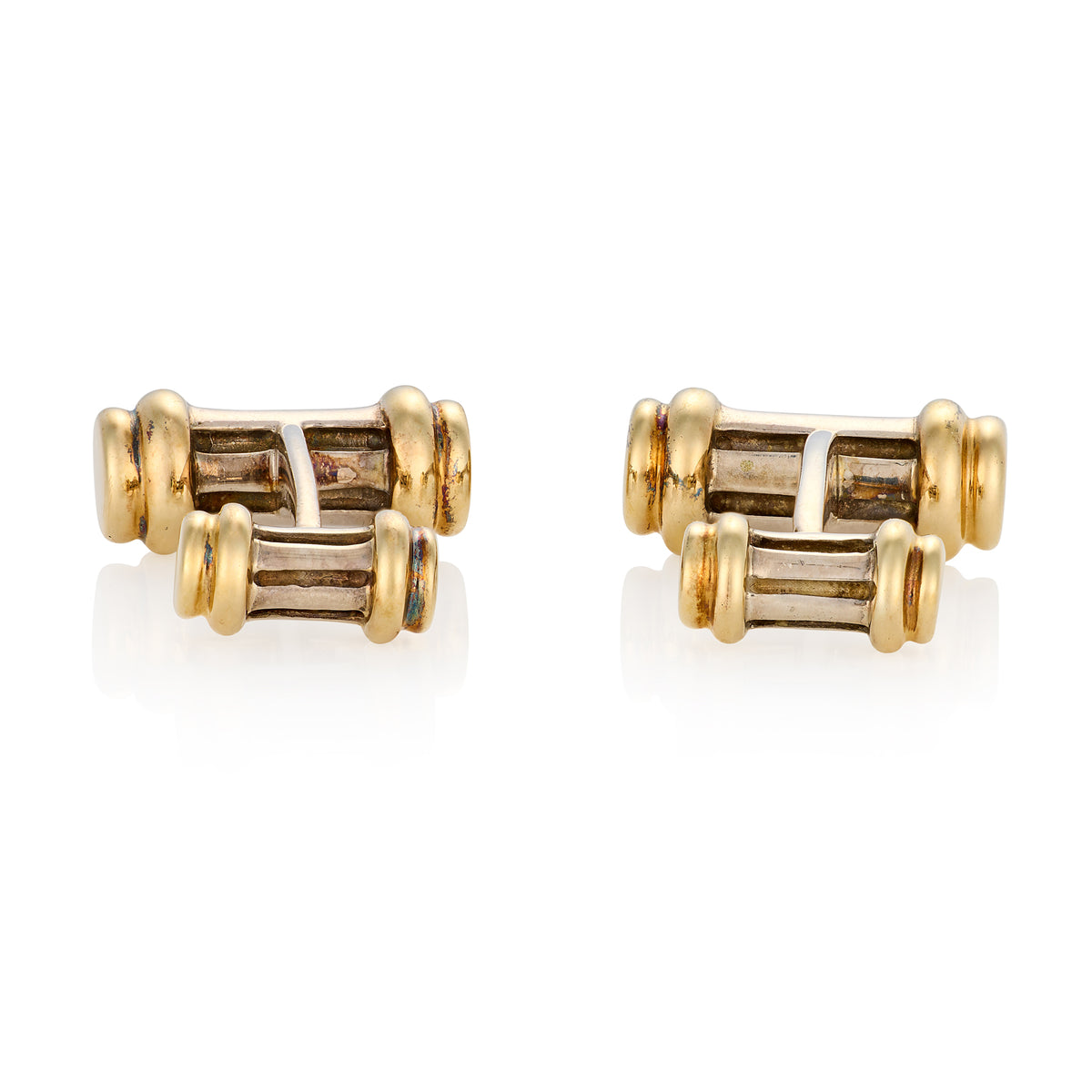 Tiffany & Co. 18ct Gold & Sterling Silver Cufflinks, 2003