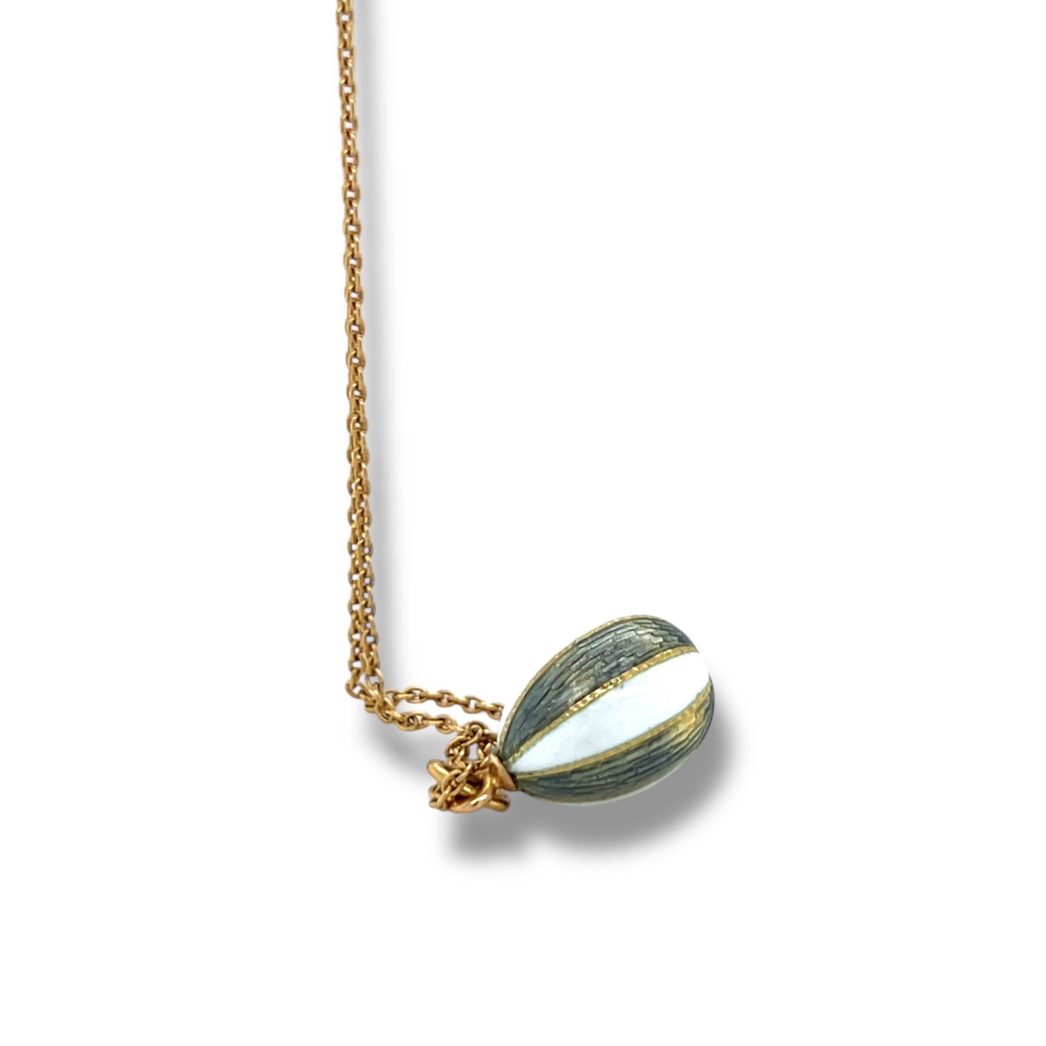 Vintage Enamel Egg Pendant - Wildsmith Jewellery