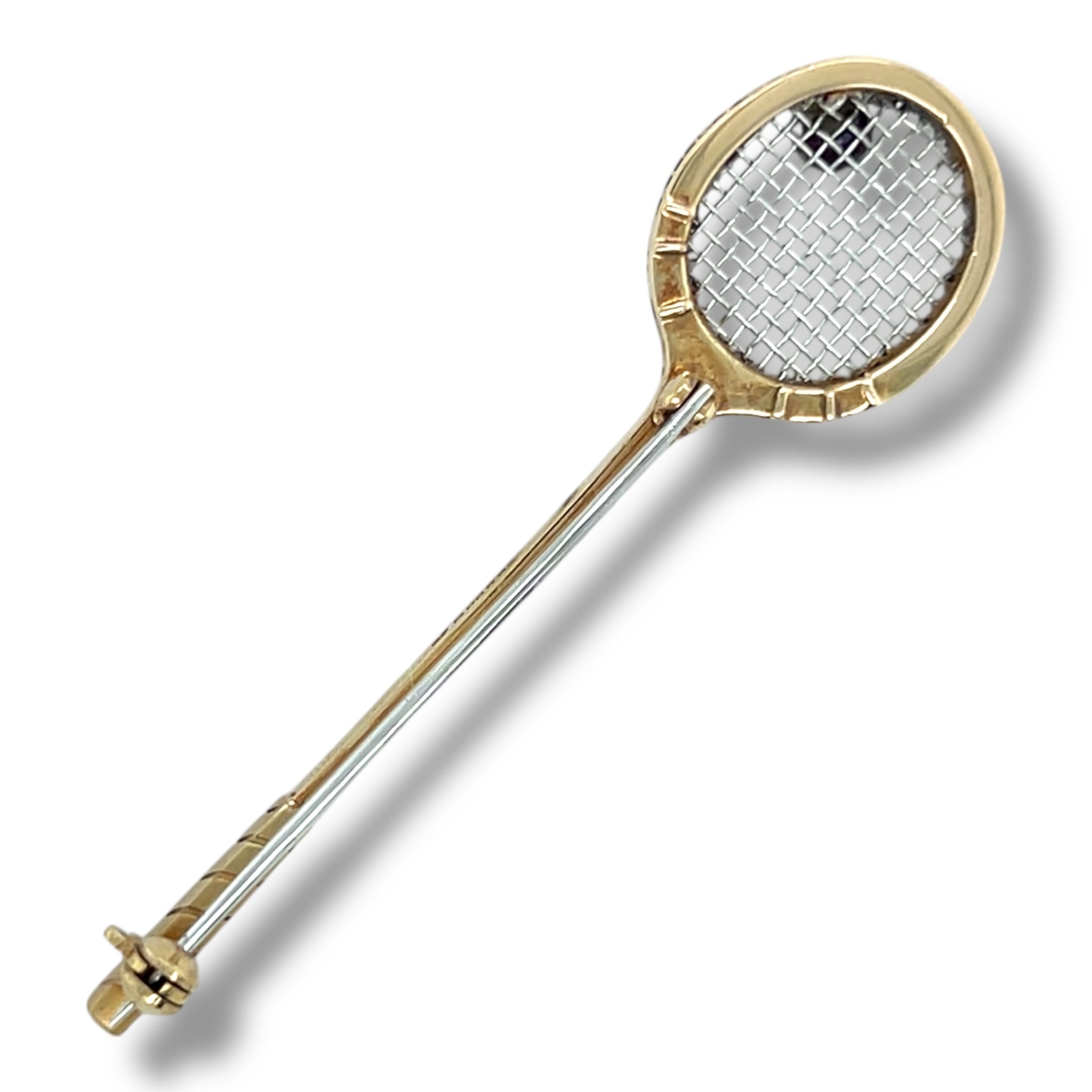 Gold, Pearl & Diamond Racket Brooch, Cartier London