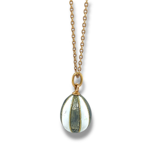 Vintage Enamel Egg Pendant - Wildsmith Jewellery
