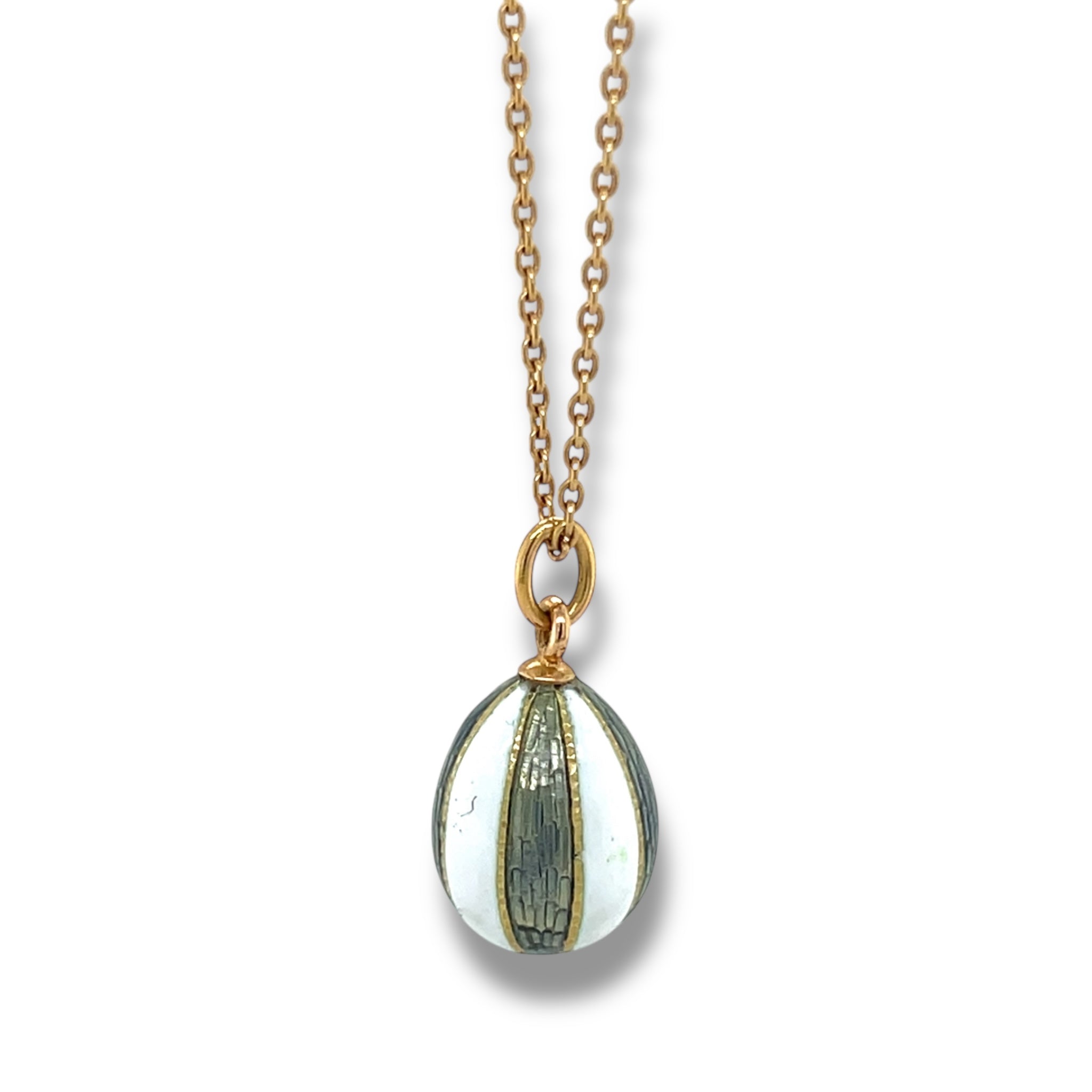 Vintage Enamel Egg Pendant - Wildsmith Jewellery