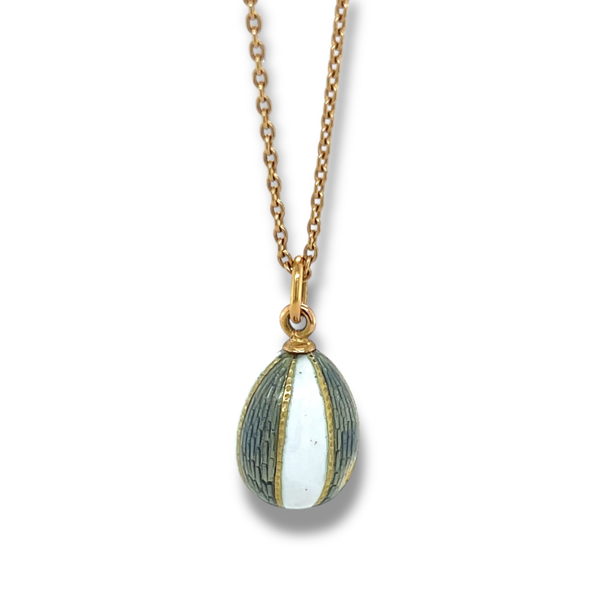 Vintage Enamel Egg Pendant - Wildsmith Jewellery