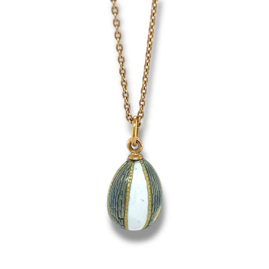 Vintage Enamel Egg Pendant - Wildsmith Jewellery