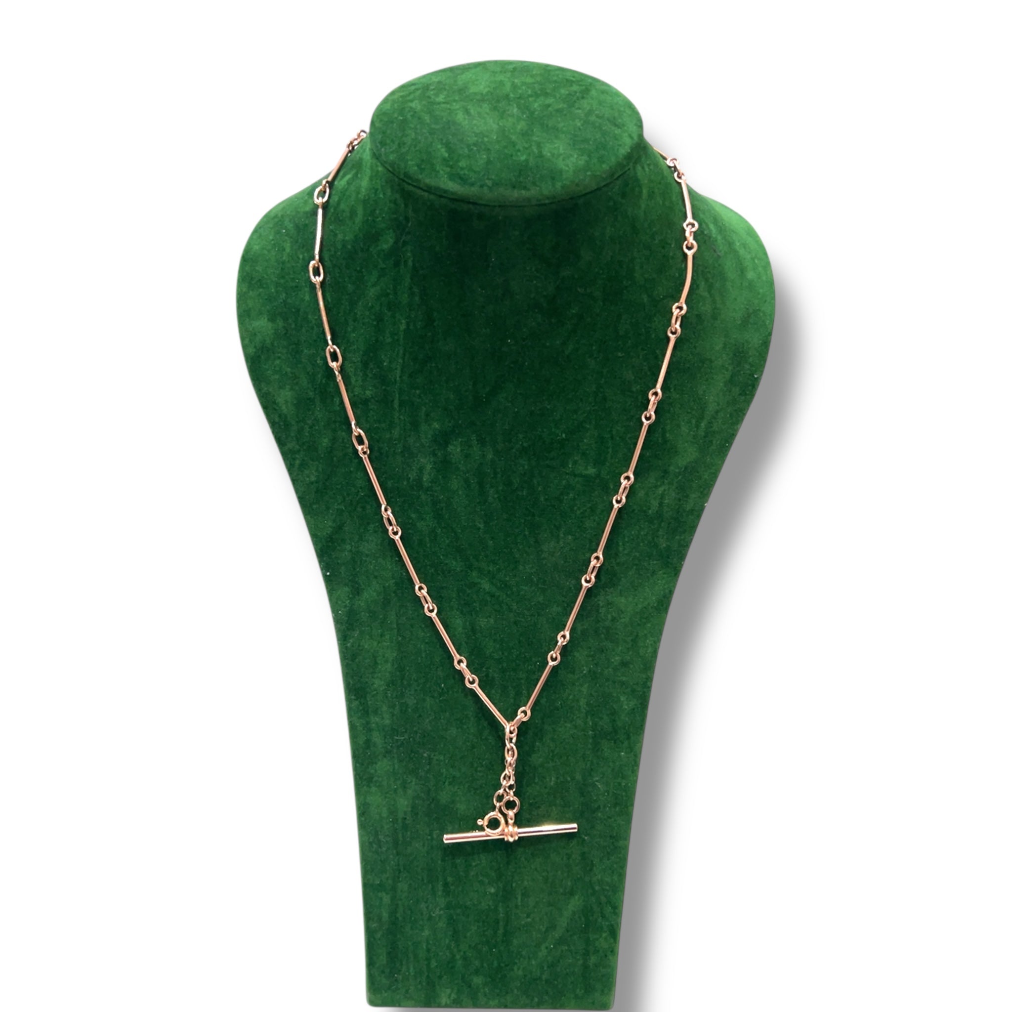 Antique Fetter Link Watch Chain with Detachable Pistol Charm