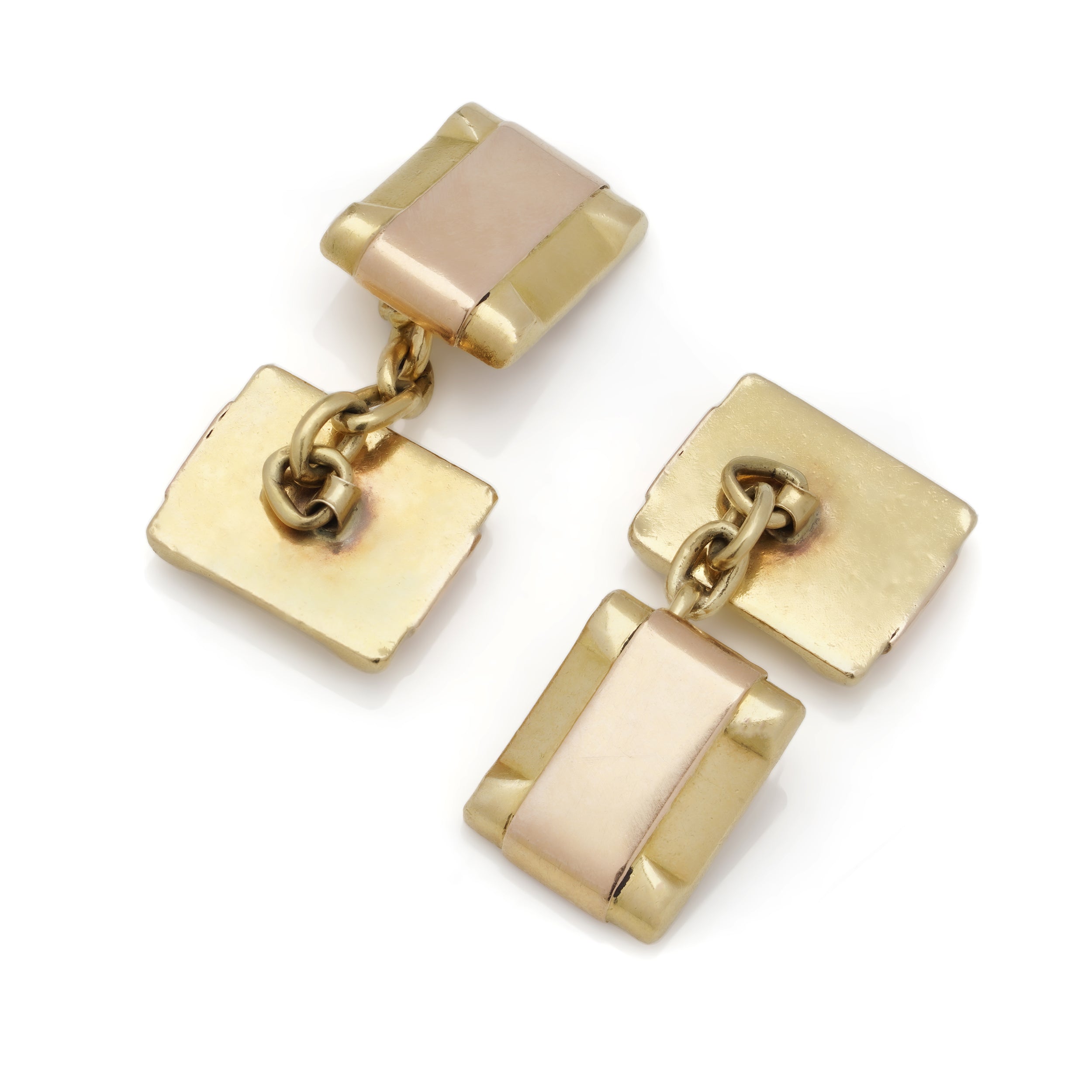 18ct Rose & Yellow Gold Cufflinks - Wildsmith Jewellery