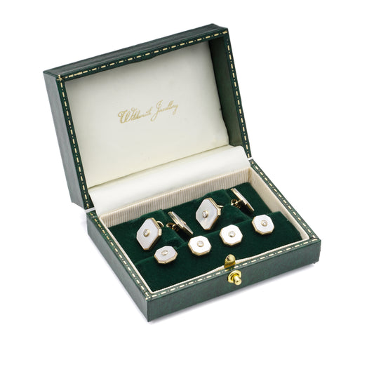 Diamond & Mother of Pearl Dress Set - Wildsmith Jewellery