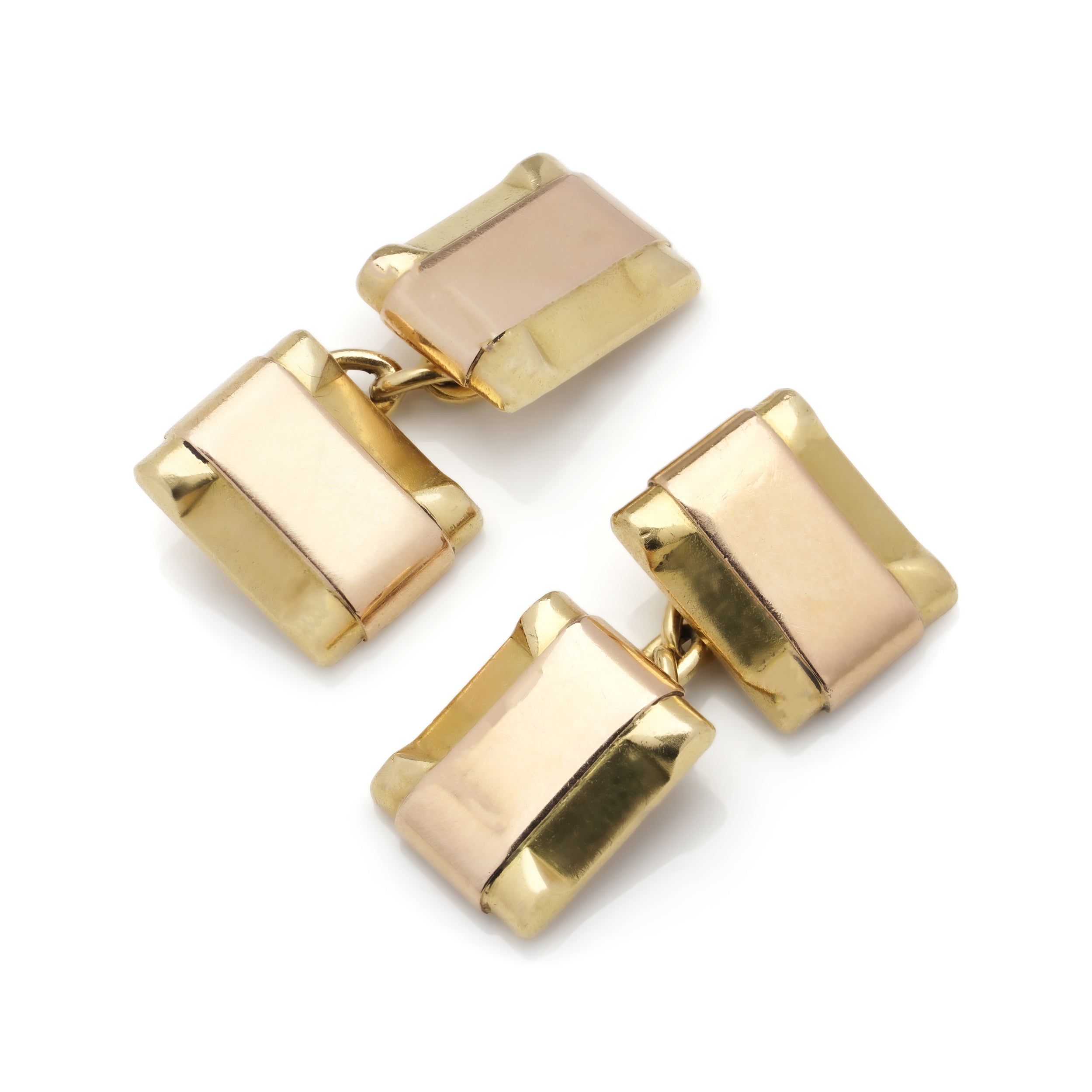 18ct Rose & Yellow Gold Cufflinks - Wildsmith Jewellery