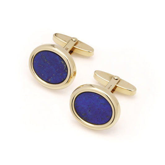 18ct Gold & Lapis Lazuli Cufflinks by Mappin & Webb - Wildsmith Jewellery