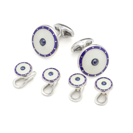 Sapphire & Enamel Dress Set - Wildsmith Jewellery