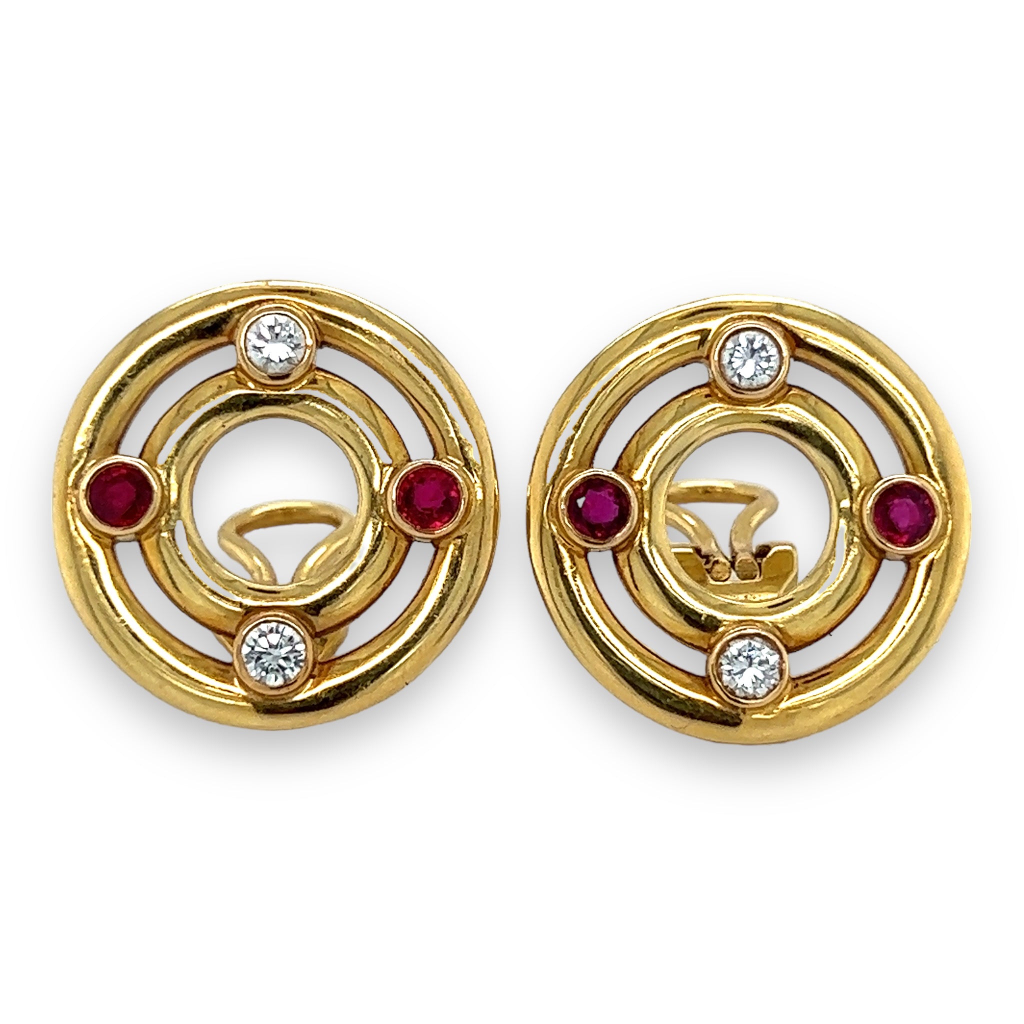 18ct Gold Ruby & Diamond Earrings by Theo Fennell - Wildsmith Jewellery