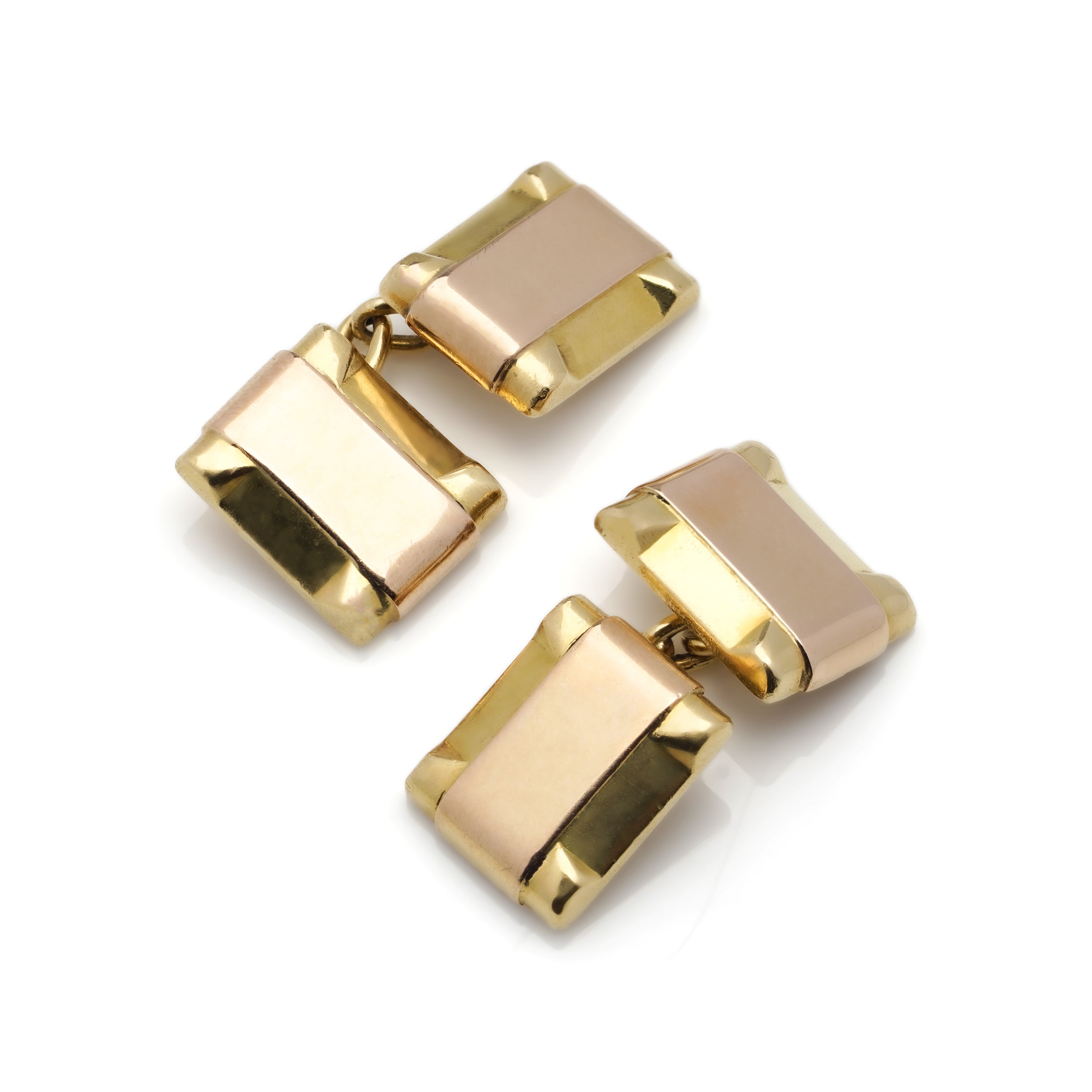 18ct Rose & Yellow Gold Cufflinks - Wildsmith Jewellery