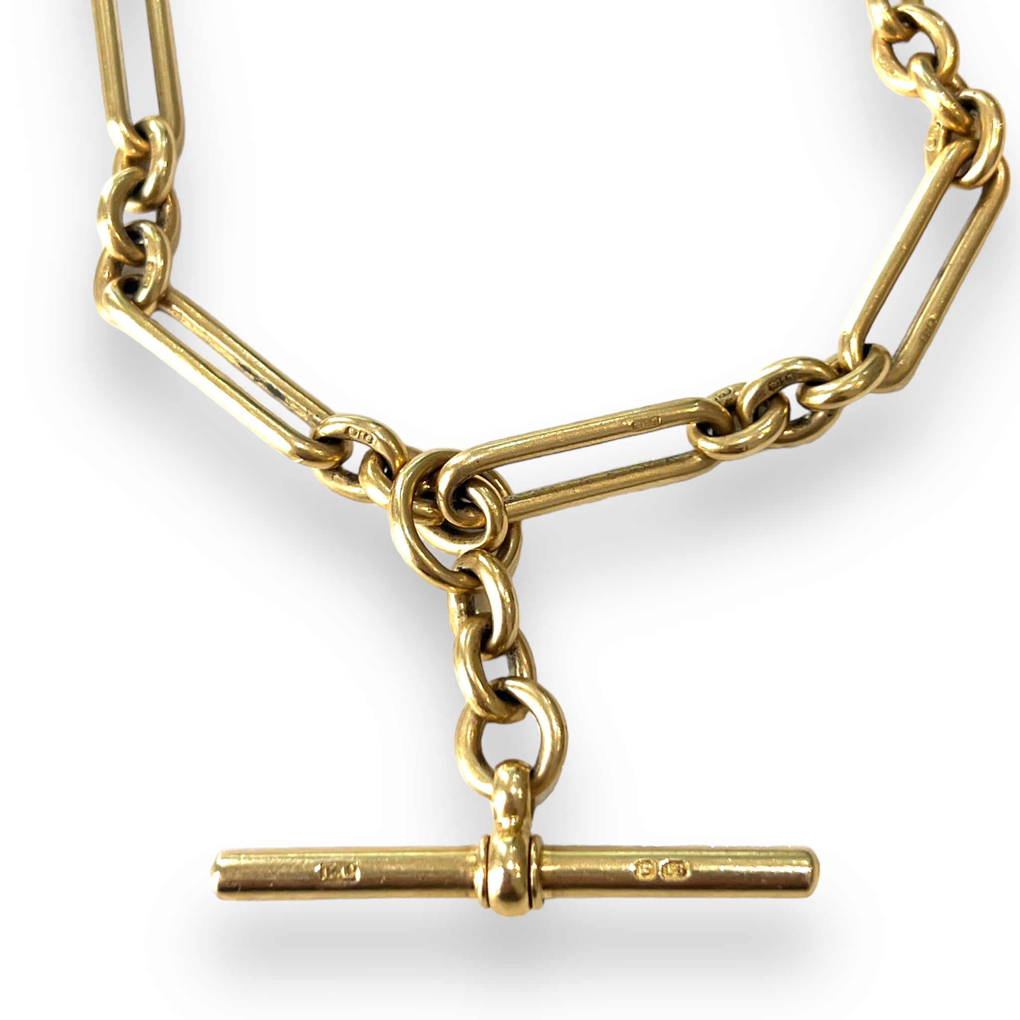 Chain Link Albert T Bar Necklace | Posh Totty Designs