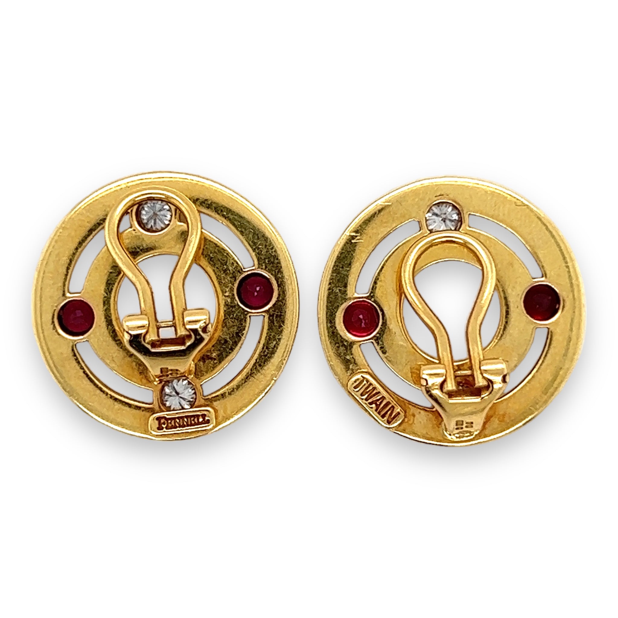 18ct Gold Ruby & Diamond Earrings by Theo Fennell - Wildsmith Jewellery