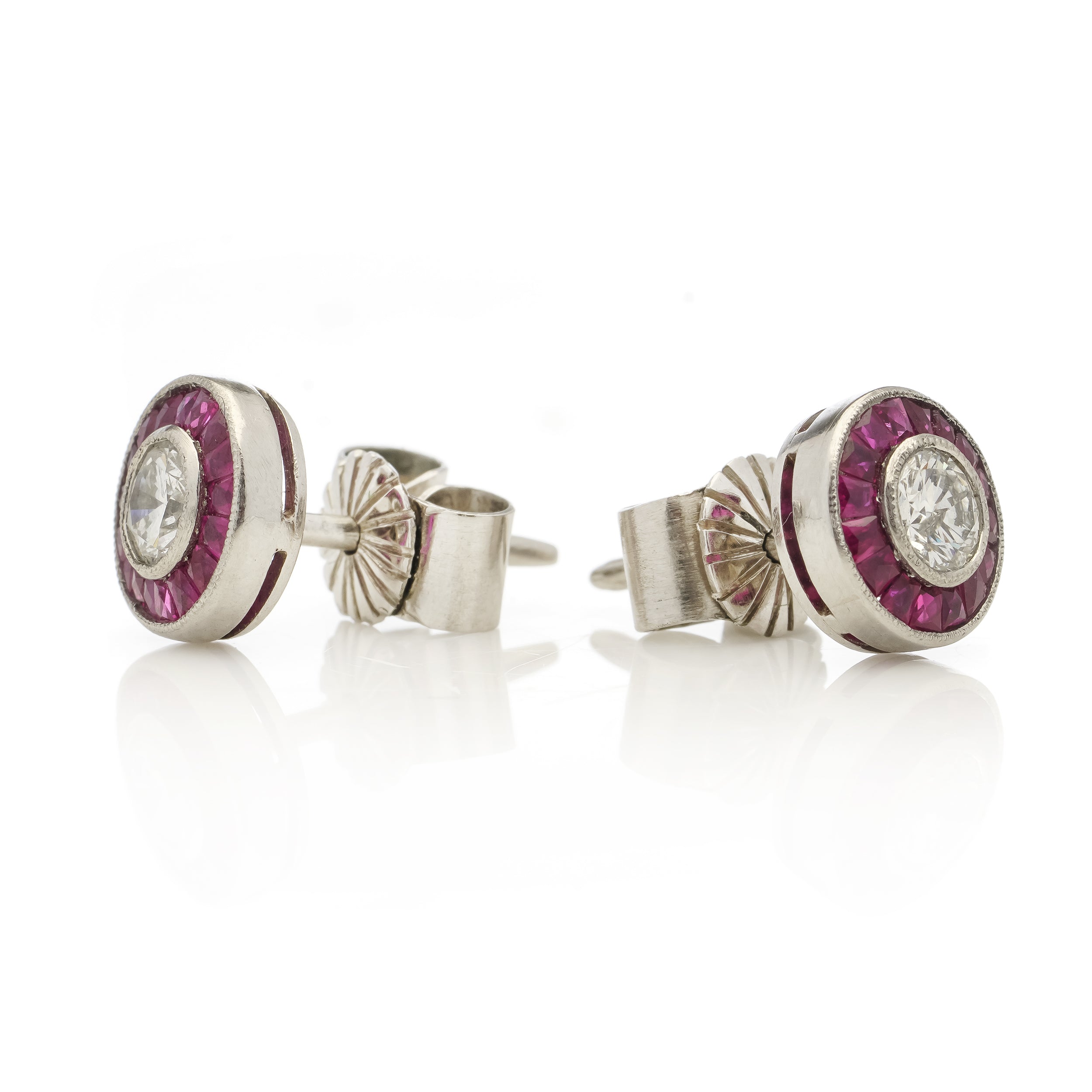 Ruby and Diamond Earrings - Wildsmith Jewellery