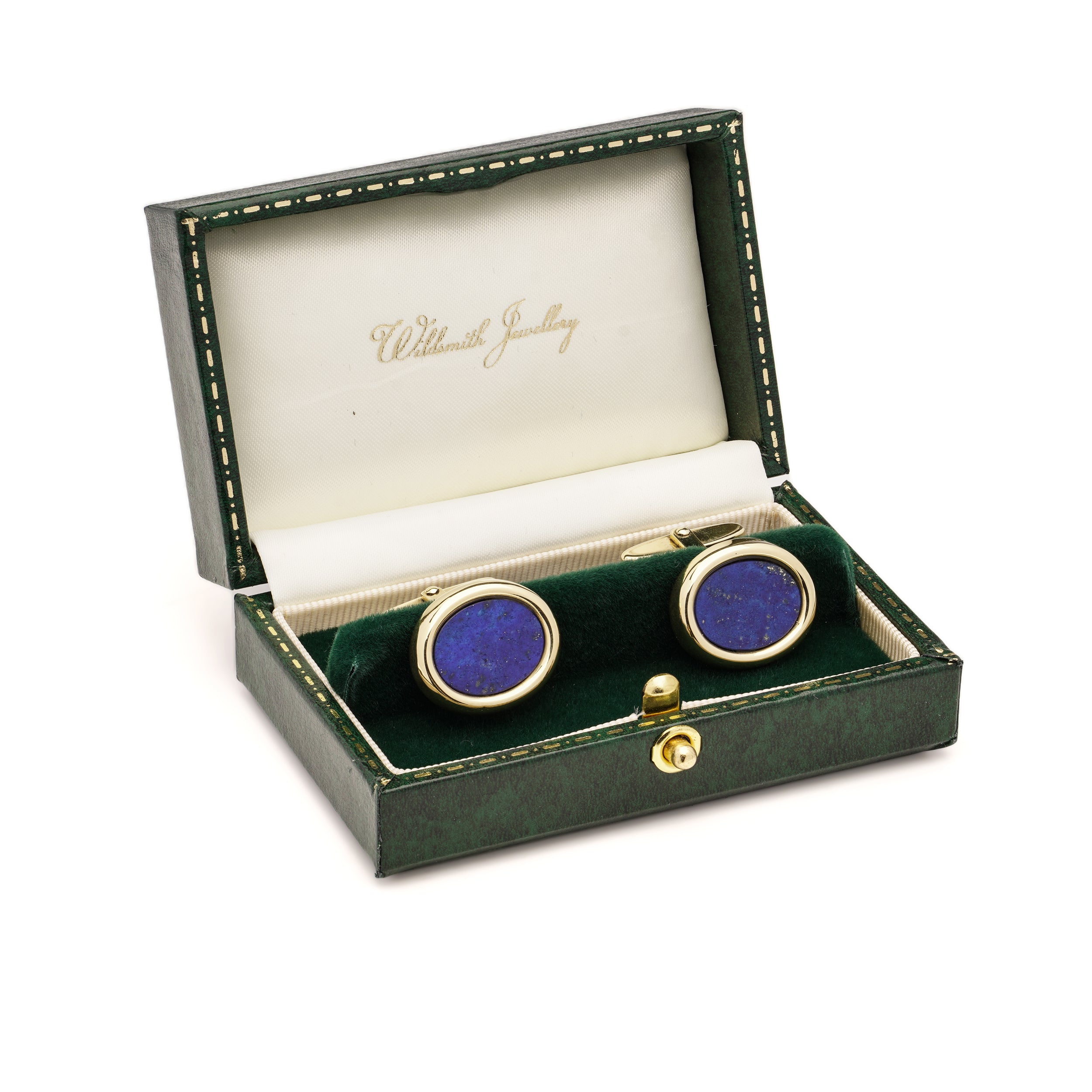 18ct Gold & Lapis Lazuli Cufflinks by Mappin & Webb - Wildsmith Jewellery