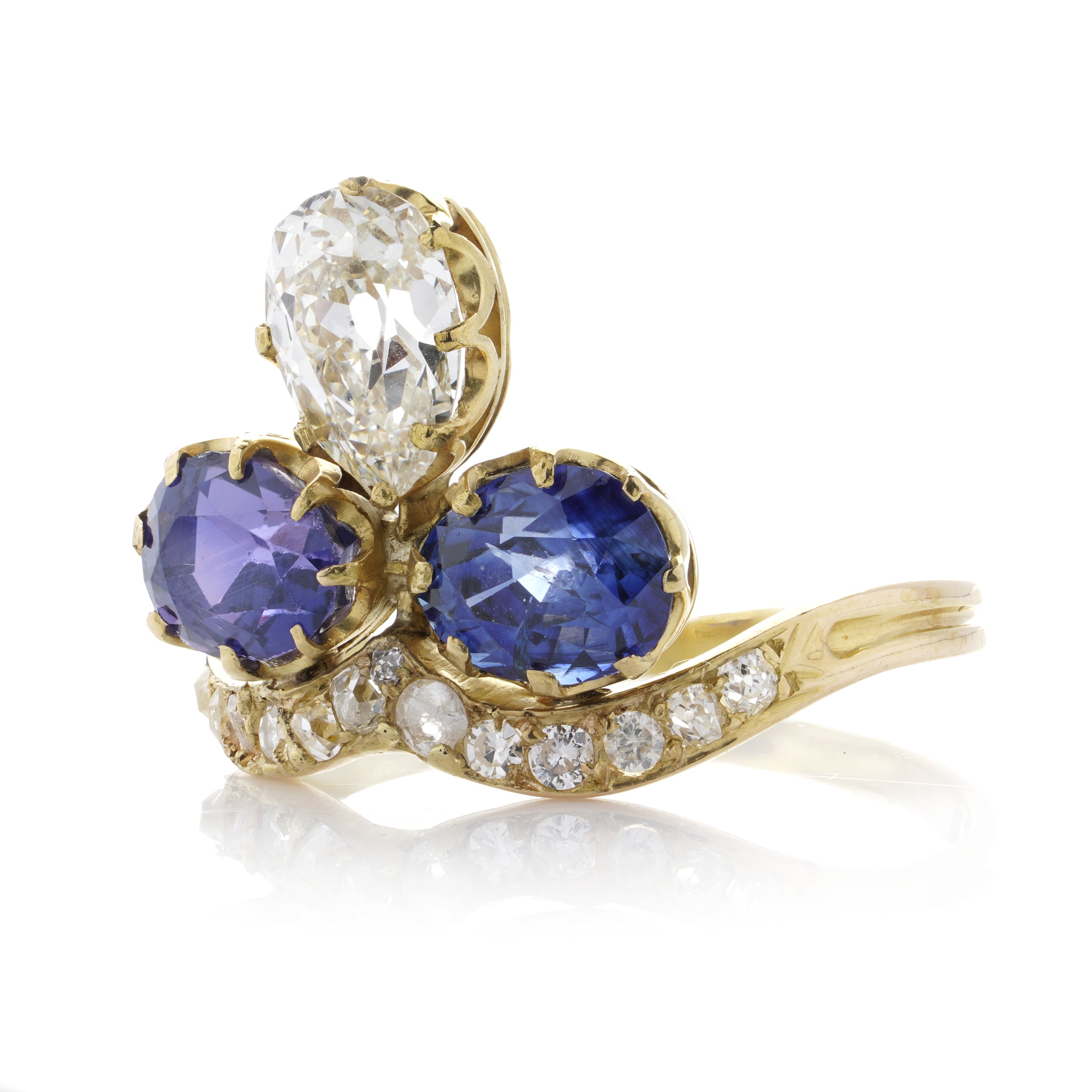 Embrace Ring – Color Change Sapphire & Diamond – William A Weidinger