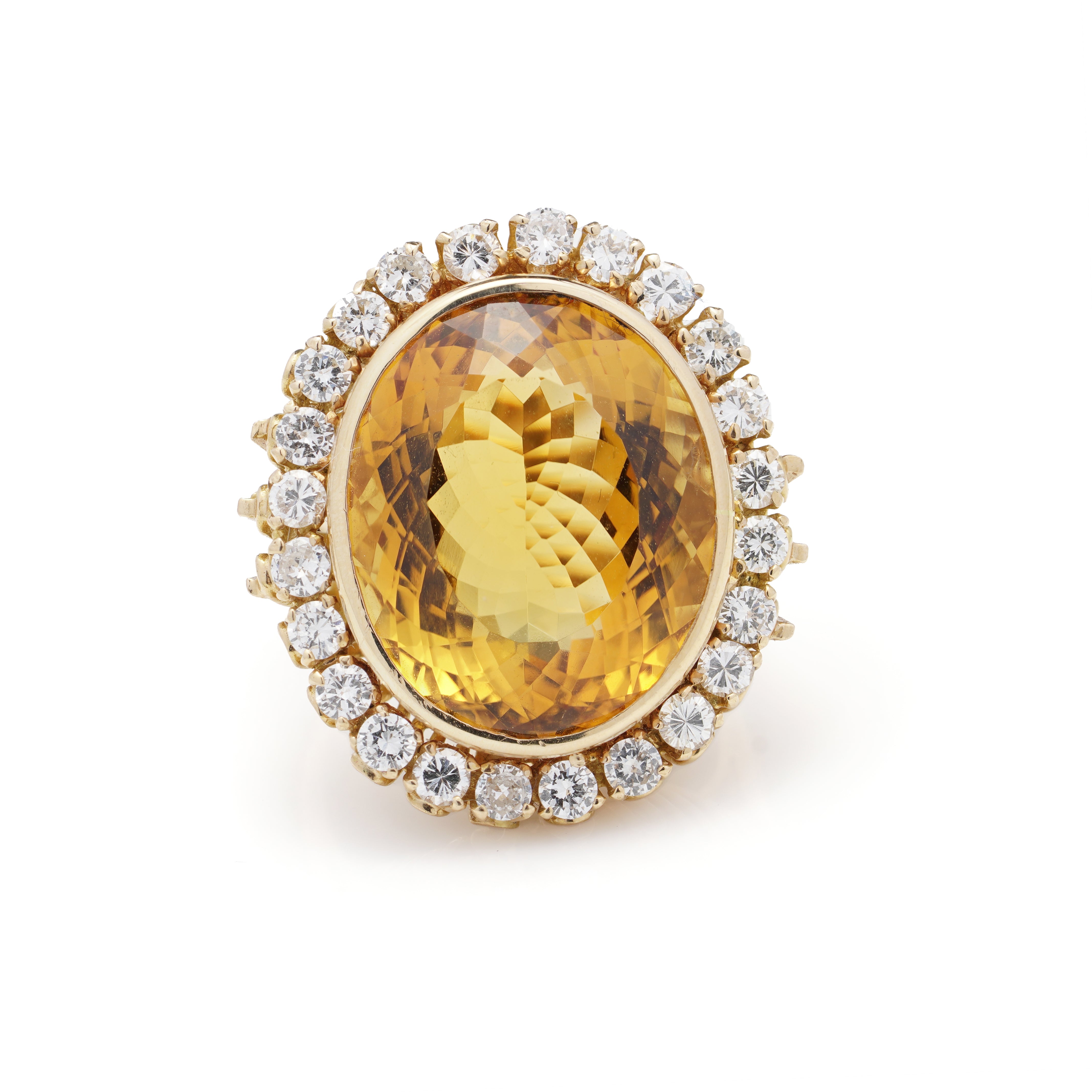 Citrine and Diamond Cocktail Ring - Wildsmith Jewellery