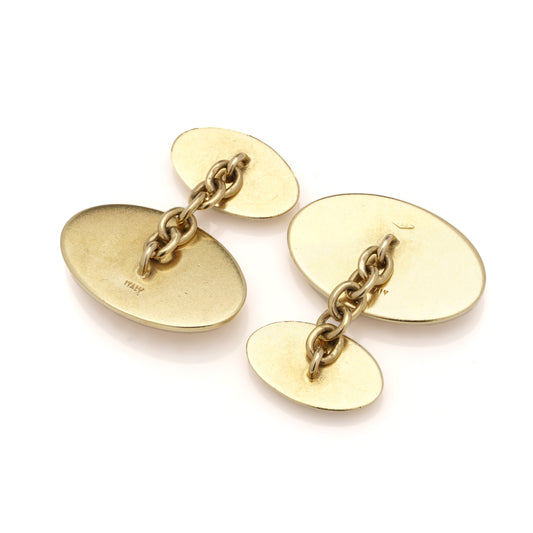 Gold & Diamond Cufflinks by Alfred Dunhill - Wildsmith Jewellery