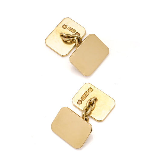 18ct Gold Octagonal Cufflinks - Wildsmith Jewellery