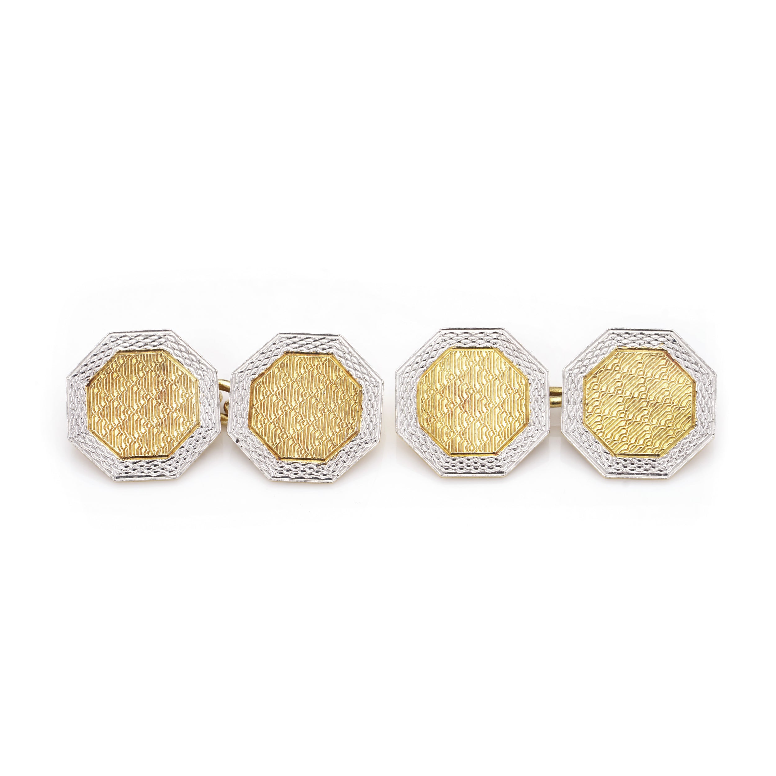 Platinum and Gold Cufflinks - Wildsmith Jewellery