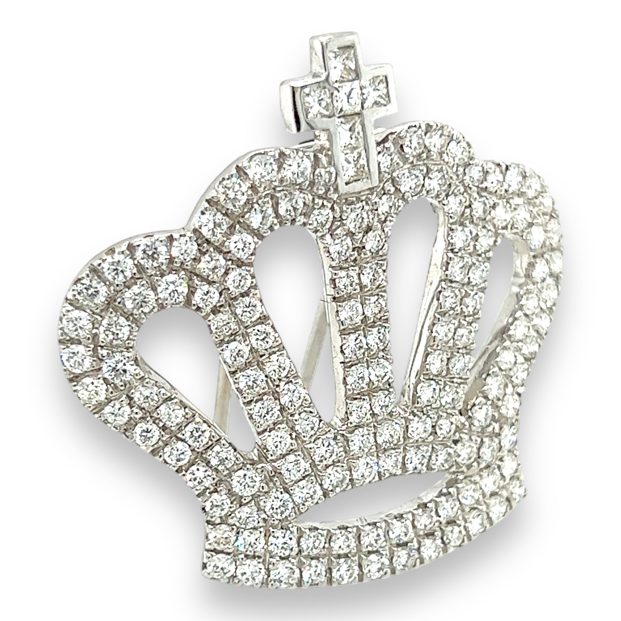 Diamond Crown Brooch - Wildsmith Jewellery